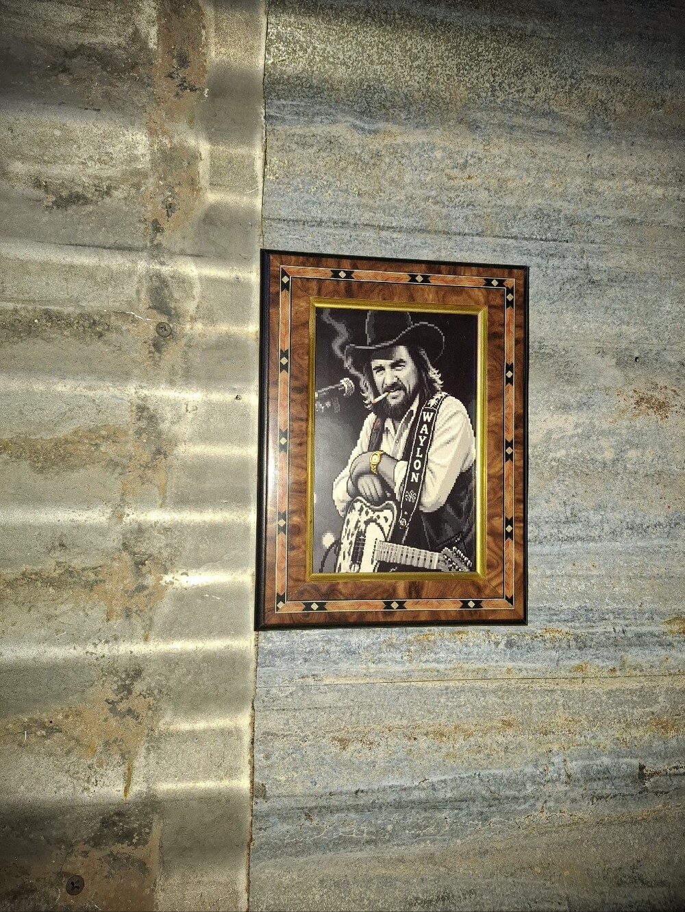 8 Bit Waylon Jennings Outlaw Country Framed Art Print By Neon Nicho